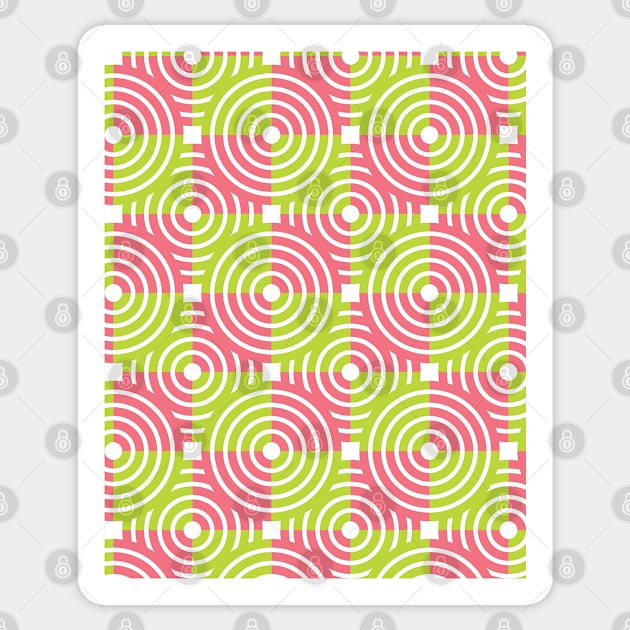 Circle Seamless Pattern 032#002 Sticker by jeeneecraftz